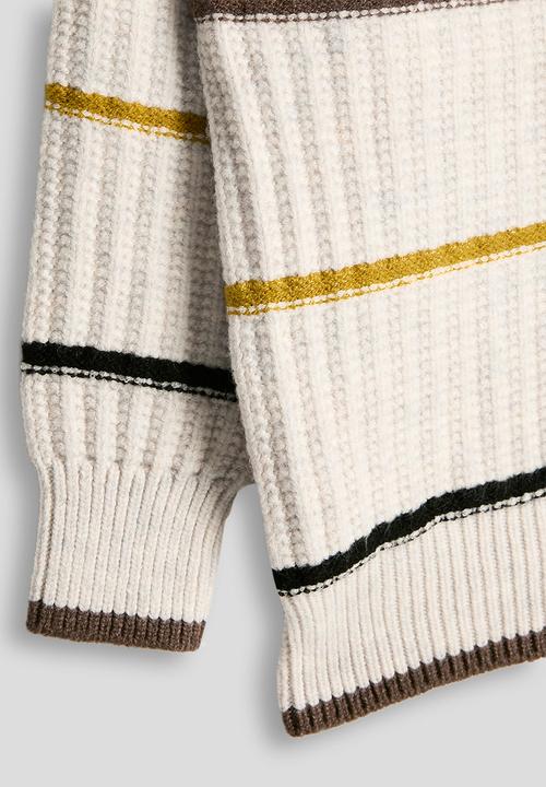 Pop Candy - Chalk stripe jumper - off white