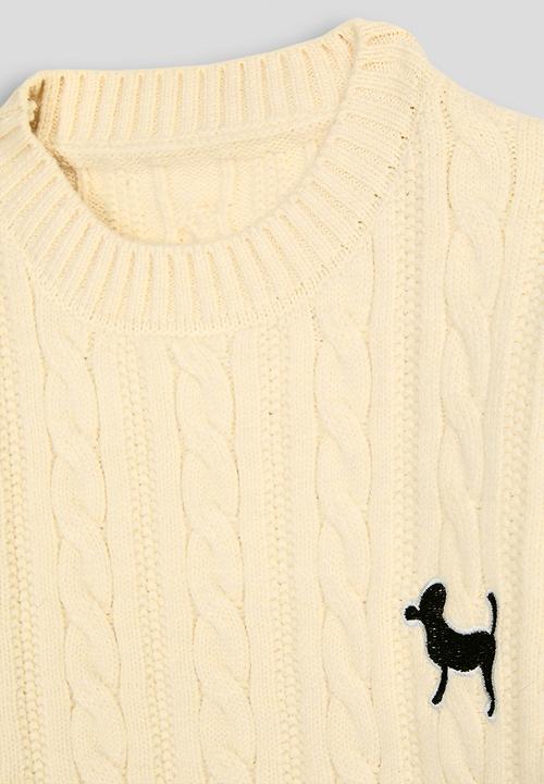 Pop Candy - Cable knit jersey - butter yellow