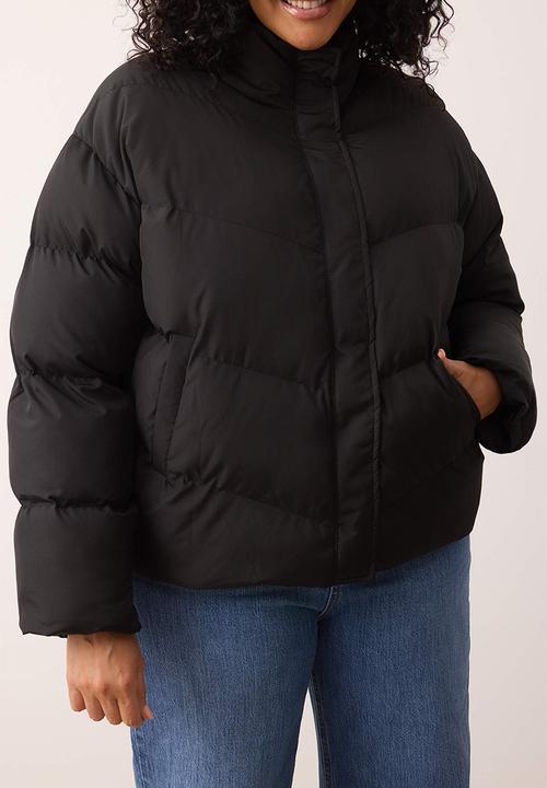 Trendyol - Plus Puffer Jacket - Black