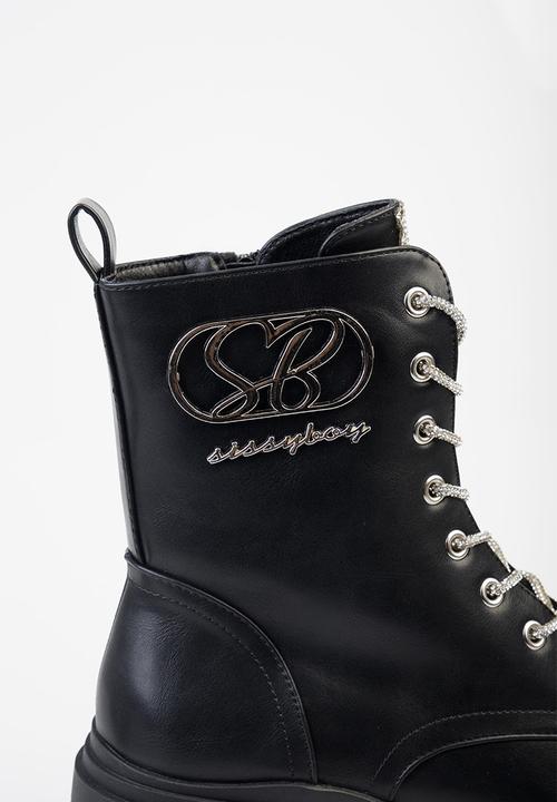 SISSY BOY - Arlette lace up boot - black