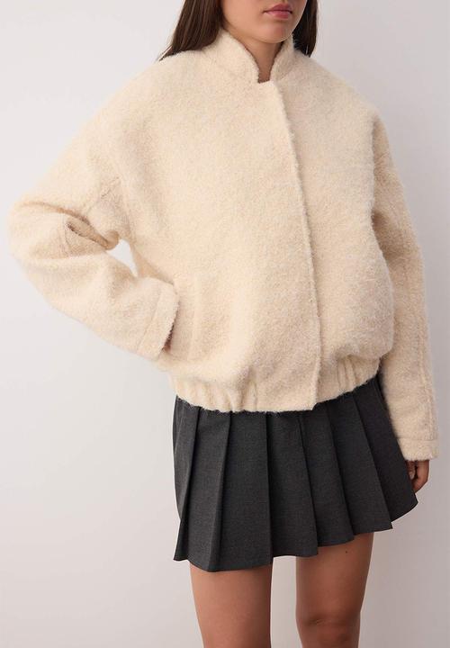 Trendyol - Regular Booklet Thin Jacket Coat - Ecru