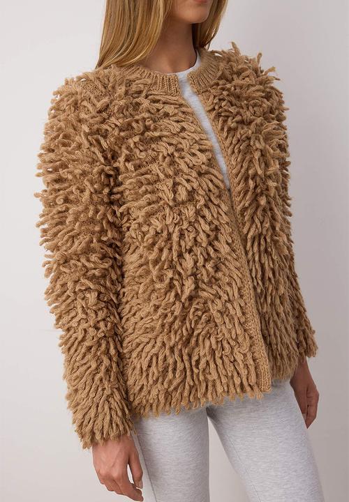Trendyol - Tassel Viral Coat Look Knitwear Cardigan - Mink
