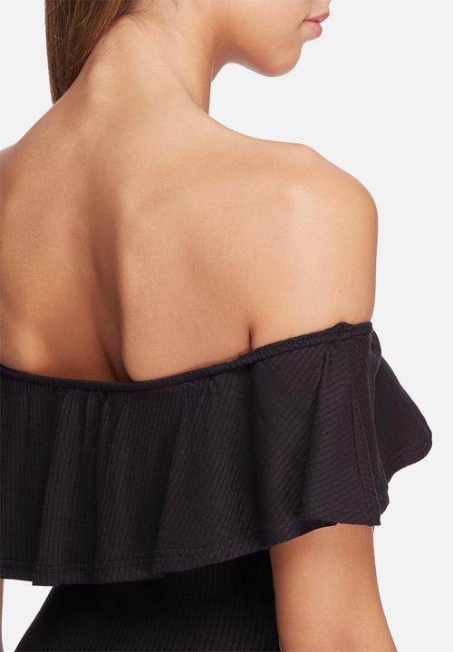 dailyfriday - Rib bardot bodysuit