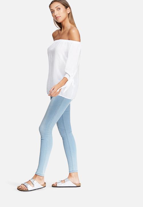 dailyfriday - Off shoulder texture tie top