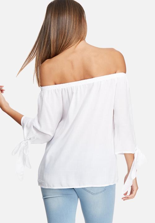 dailyfriday - Off shoulder texture tie top
