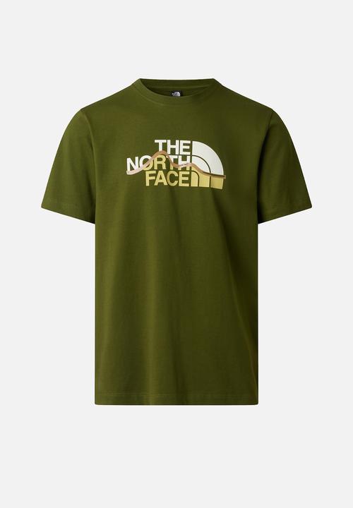 The North Face - M Mountain Line Regular Short Sleeve Tee-Graphic - Woodland Green