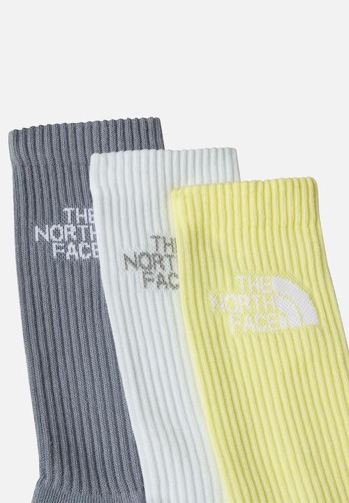 The North Face - Multi Sport Cush Crew Sock 3P - Transcendent Grey-Pearl Stone-Lemon Mist