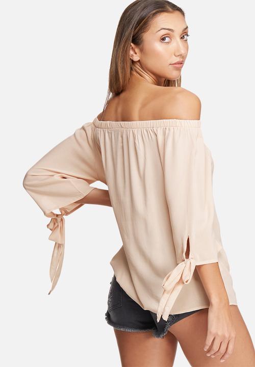dailyfriday - Off shoulder crepe tie top