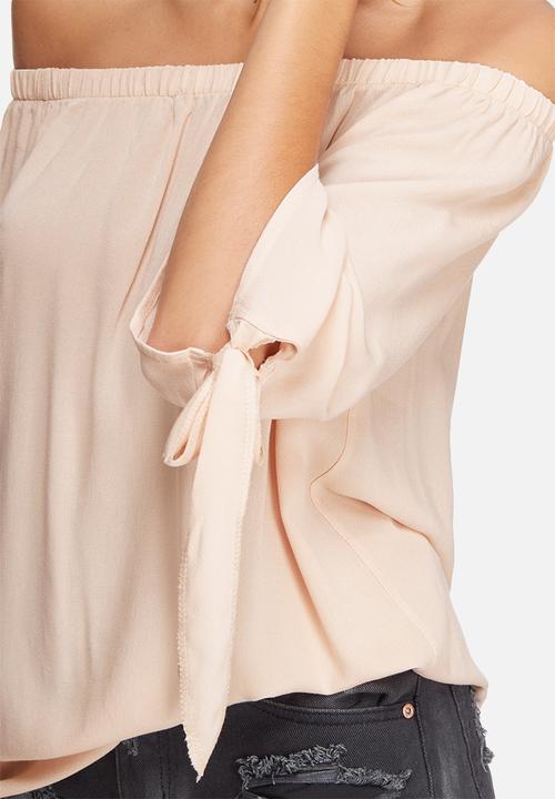 dailyfriday - Off shoulder crepe tie top