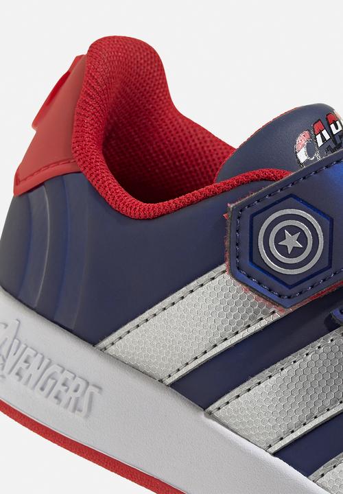 adidas Performance - Grand Court Capt America El K - Dark Blue/Matte Silver/Better Scarlet