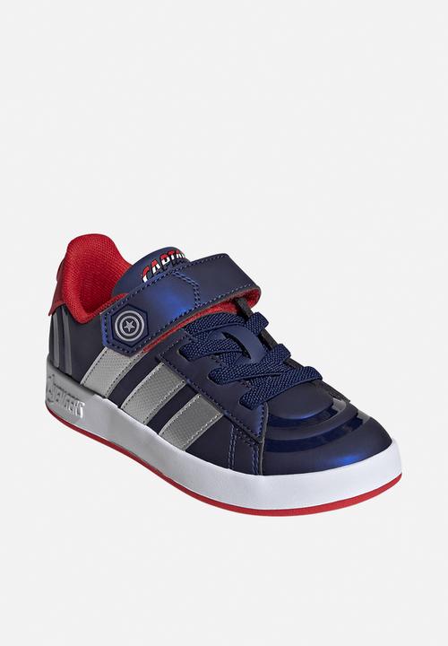 adidas Performance - Grand Court Capt America El K - Dark Blue/Matte Silver/Better Scarlet