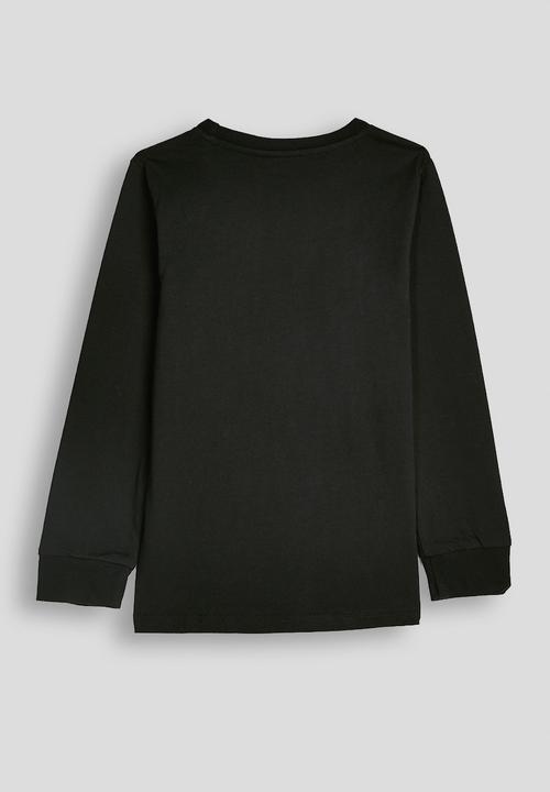 Pop Candy - Placement print long sleeve tshirt - black/dino multi