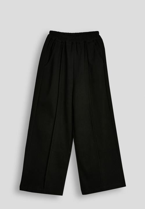 Pop Candy - Zip up sweater & pintuck sweatpants - black