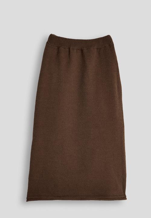 Pop Candy - Knit sweater & midi skirt set - chocolate