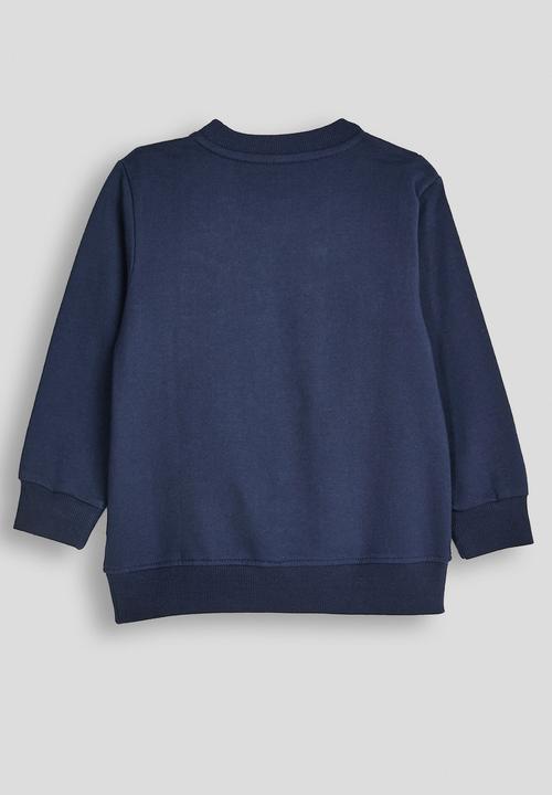 Pop Candy - Embroidered airplane graphic sweatshirt - navy