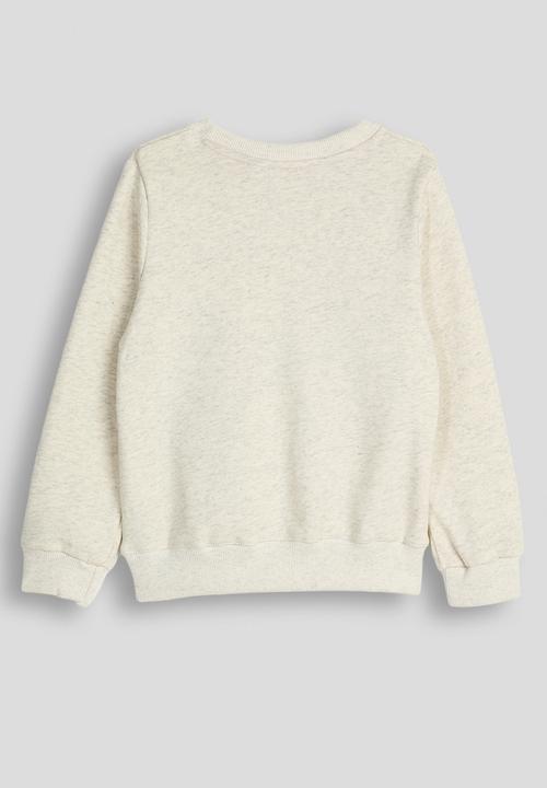 Pop Candy - Embroidered dino graphic print sweat top - ivory
