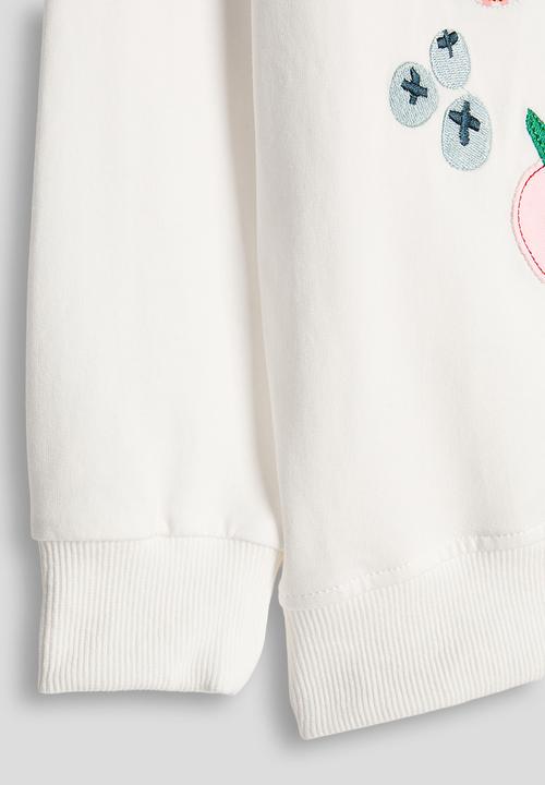 Pop Candy - Fruit embroidered sweatshirt - white/multi