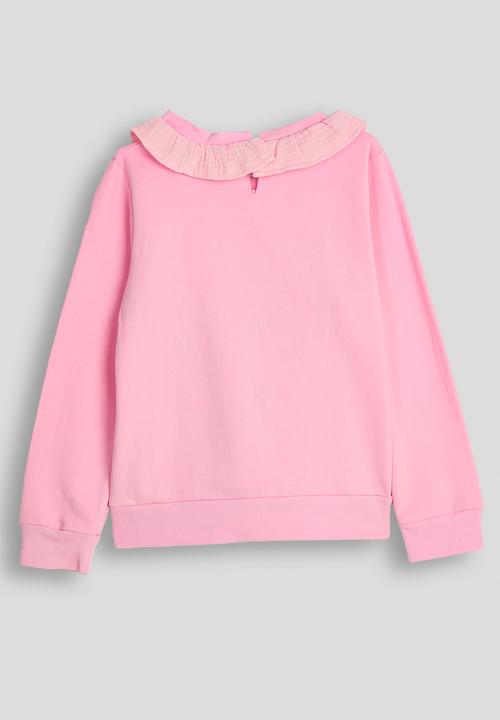 Pop Candy - Bunny patchwork graphic sweat top keyhole closure - pink