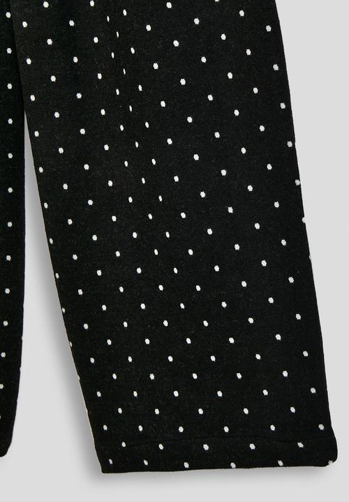 Pop Candy - Wide leg polka dot pants - black