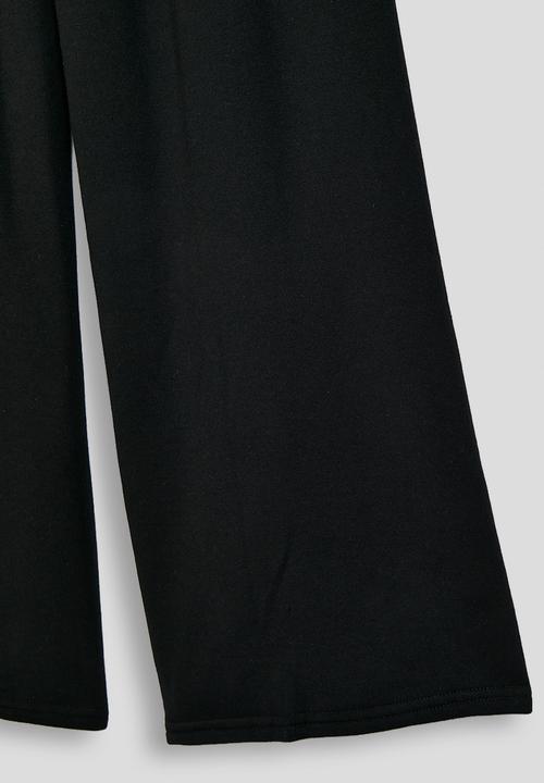 Pop Candy - Wide leg sweatpants - black