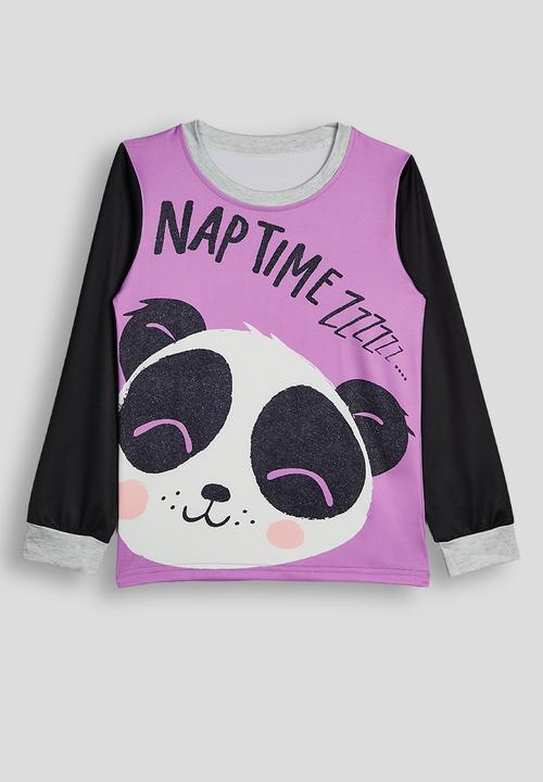 Pop Candy - Long sleeve pj set - black/lavender/multi