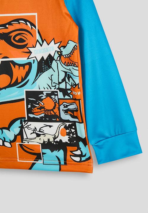 Pop Candy - Cartoon dino pj set - blue/orange/multi