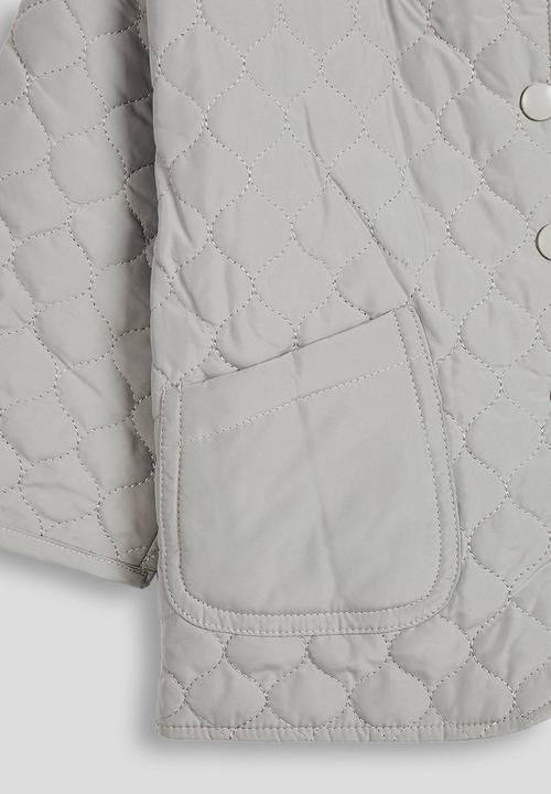 Pop Candy - Quilted collarless jacket - ash grey