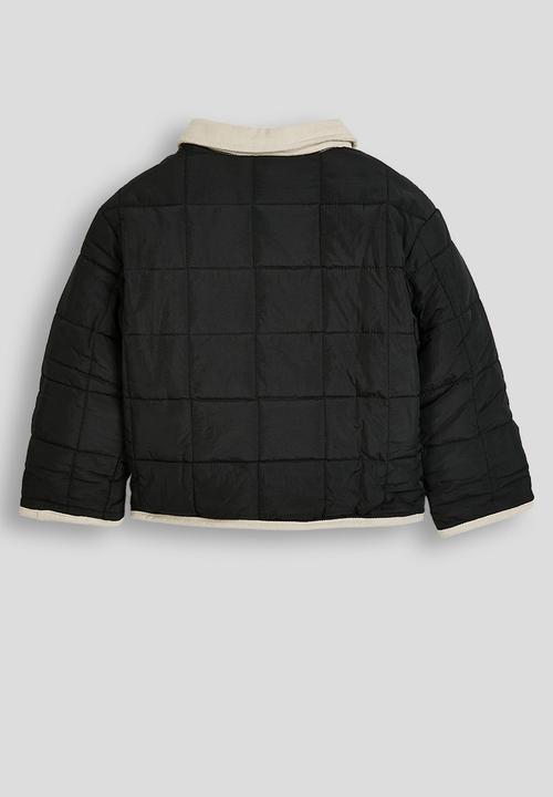 Pop Candy - Button-up quilted jacket - black & cream