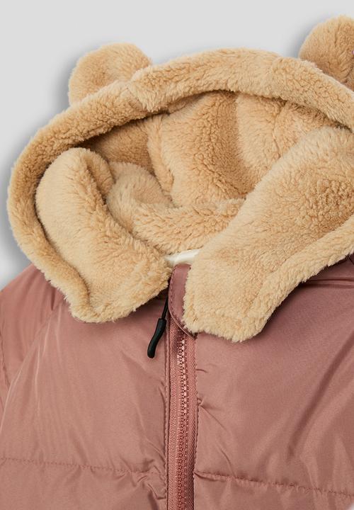 Pop Candy - Animal ear puffer jacket - mauvelous pink