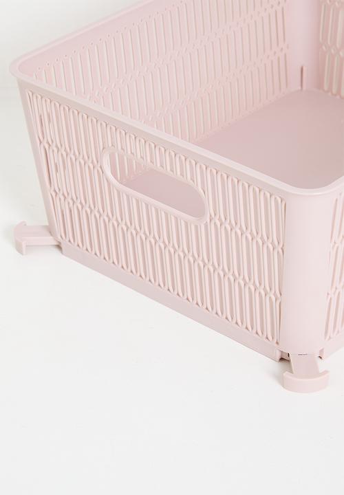 Storage Solutions - Meshy Storage Basket Set Of 2 - Pink