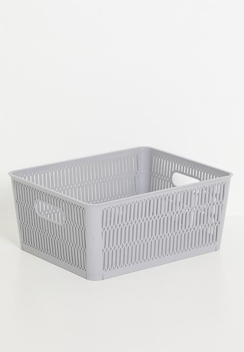 Storage Solutions - Meshy Storage Basket Set Of 2 - Grey