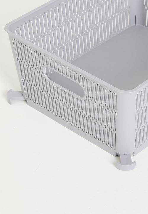 Storage Solutions - Meshy Storage Basket Set Of 2 - Grey