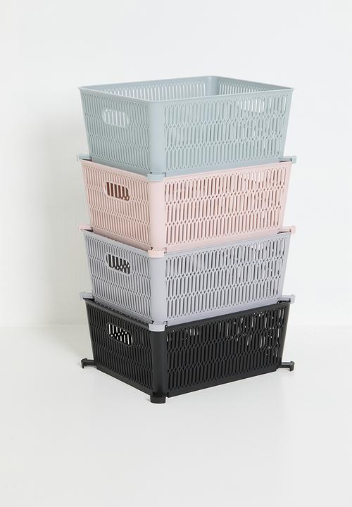 Storage Solutions - Meshy Storage Basket Set Of 2 - Grey
