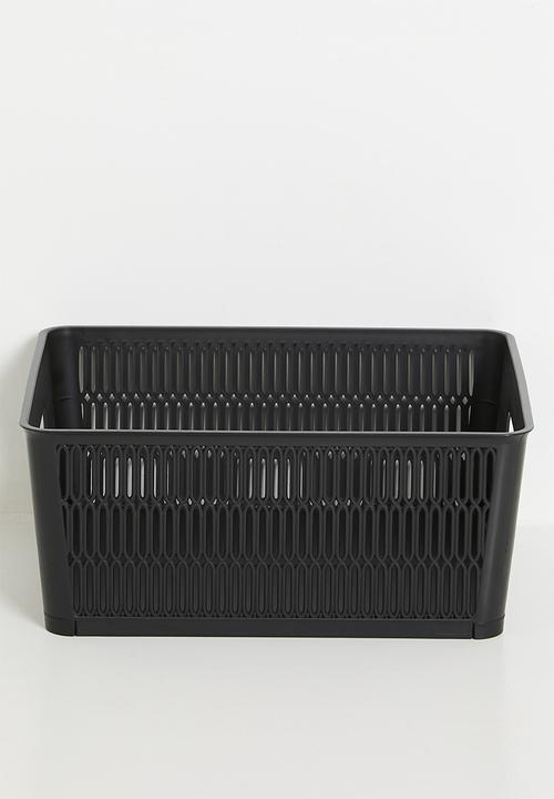 Meshy Storage Basket Set Of 2 - Black