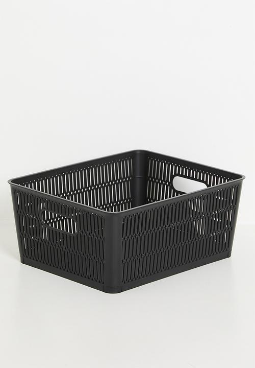 Storage Solutions - Meshy Storage Basket Set Of 2 - Black