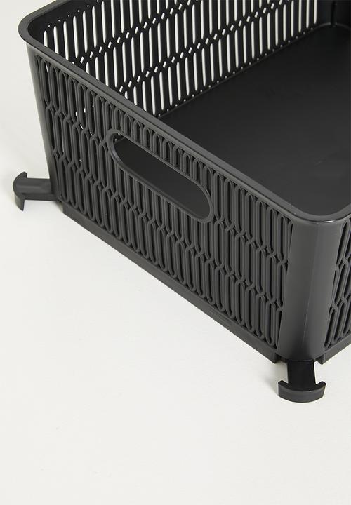 Storage Solutions - Meshy Storage Basket Set Of 2 - Black