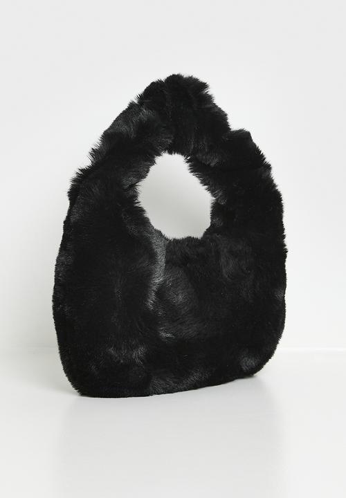 Pop Candy - Mink plush bag - black