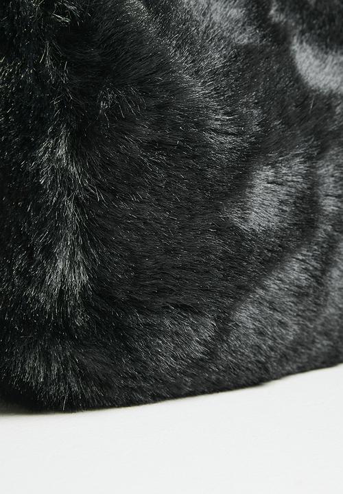 Pop Candy - Mink plush bag - black