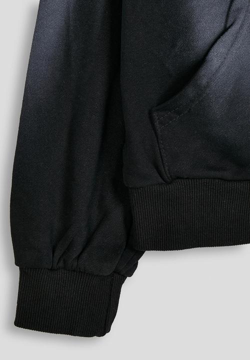 Pop Candy - Spray painted crop hoodie - black