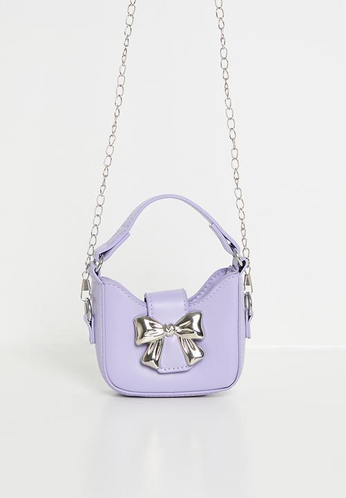 Pop Candy - Handbag with metallic bow buckle - lilac