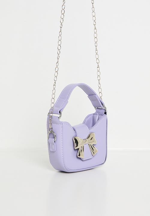 Pop Candy - Handbag with metallic bow buckle - lilac