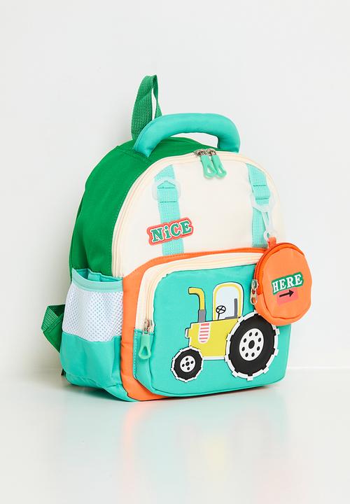 Pop Candy - Tractor backpack - green/multi
