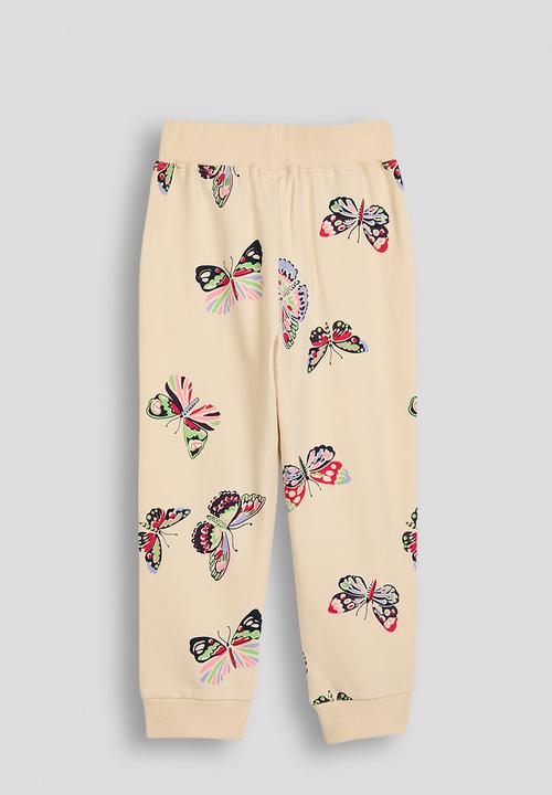 Pop Candy - Printed joggers - barley white/butterflies