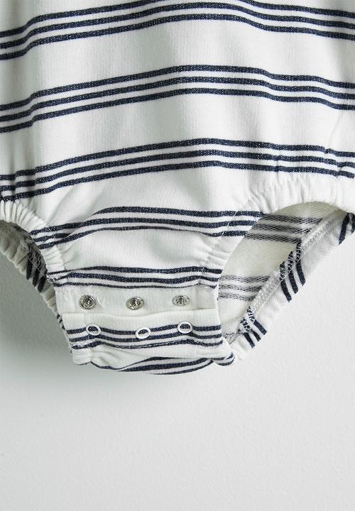 Pop Candy - Long sleeve bodysuit with beanie - navy stripes/navy