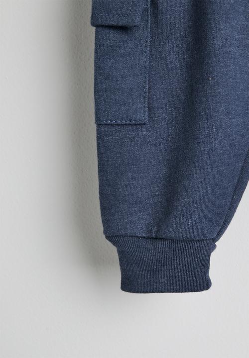 Pop Candy - Cargo pants with crew socks - navy & white