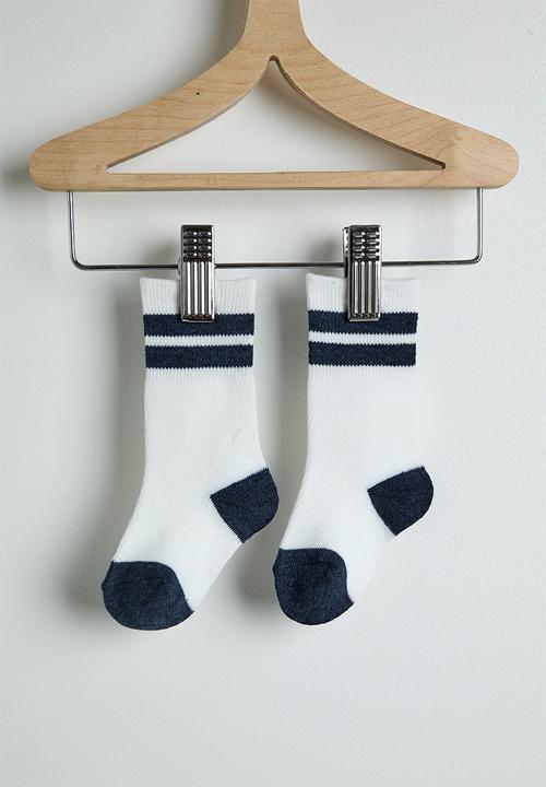 Pop Candy - Cargo pants with crew socks - navy & white