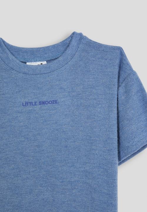 Cotton On - Cuddlecosy Short Sleeve Pyjama Top Multipack - Blue Bonnet Marle/In The Navy Marle