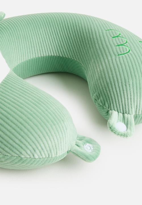 Pop Candy - Soft corduroy neck pillow - green fish