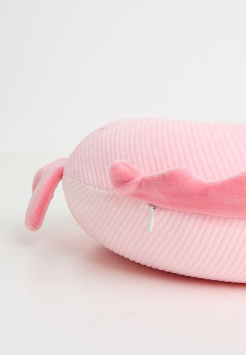 Pop Candy - Soft corduroy neck pillow - candy pink fish