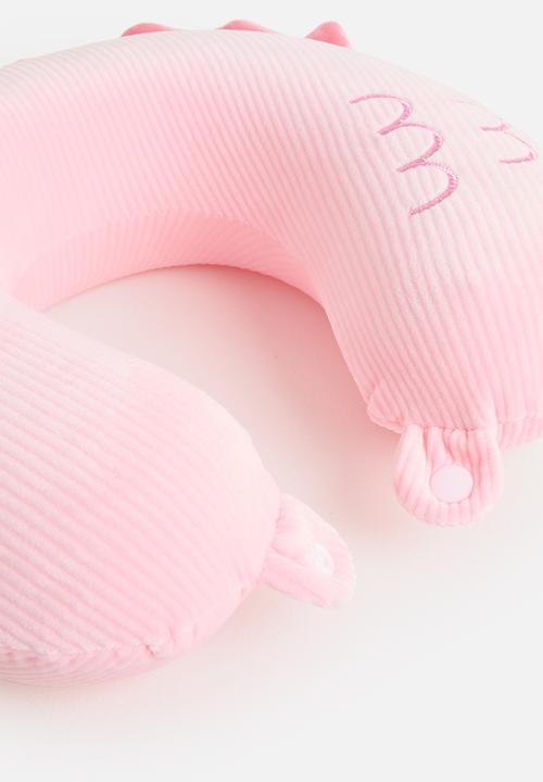 Pop Candy - Soft corduroy neck pillow - candy pink fish